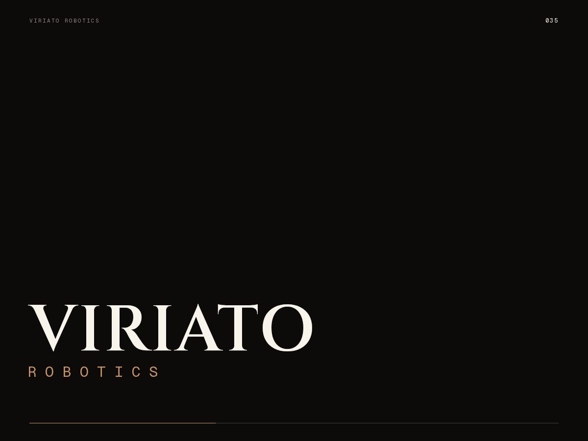 Landing-page snapshot of viriatorobotics.com