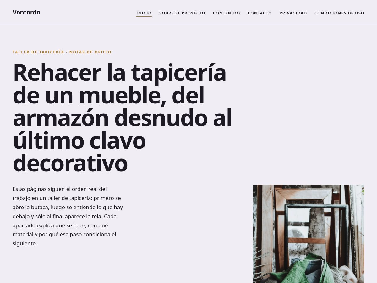 Landing-page snapshot of vontonto.world