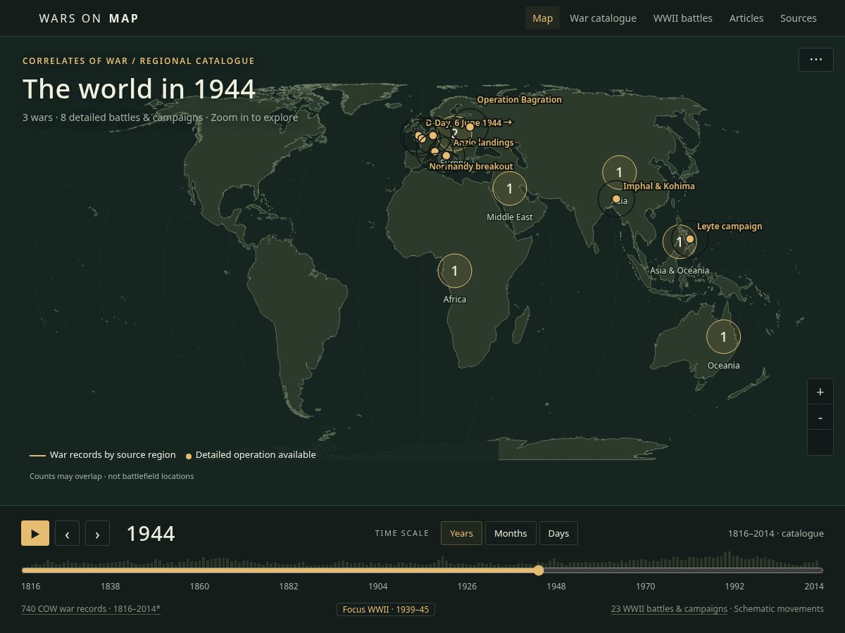 Landing-page snapshot of warsonmap.com