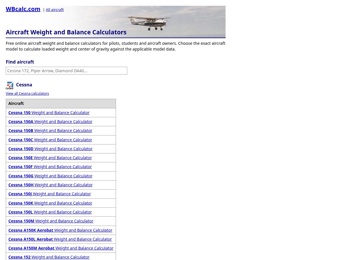 Landing-page snapshot of wbcalc.com