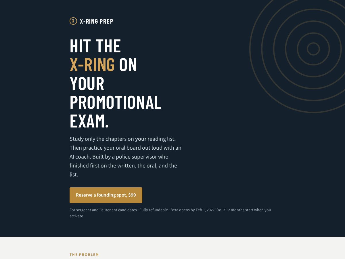 Landing-page snapshot of x-ringprep.com