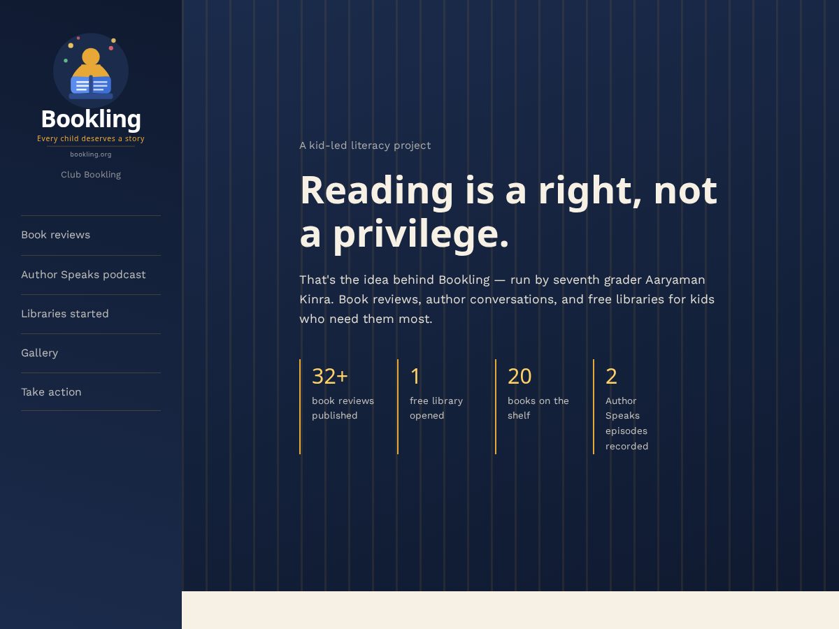 Landing-page snapshot of aaryamankinra.com