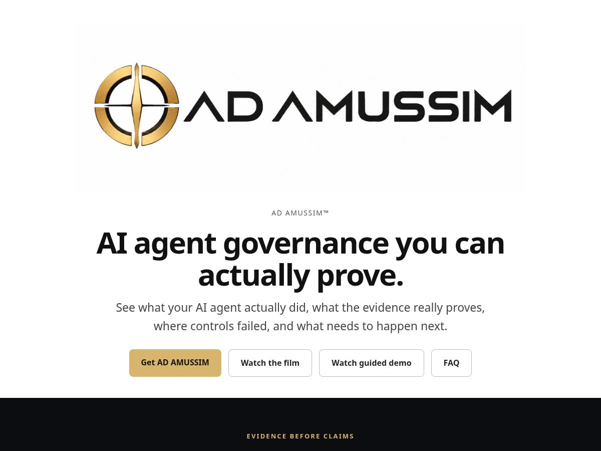 Landing-page snapshot of adamussim.com