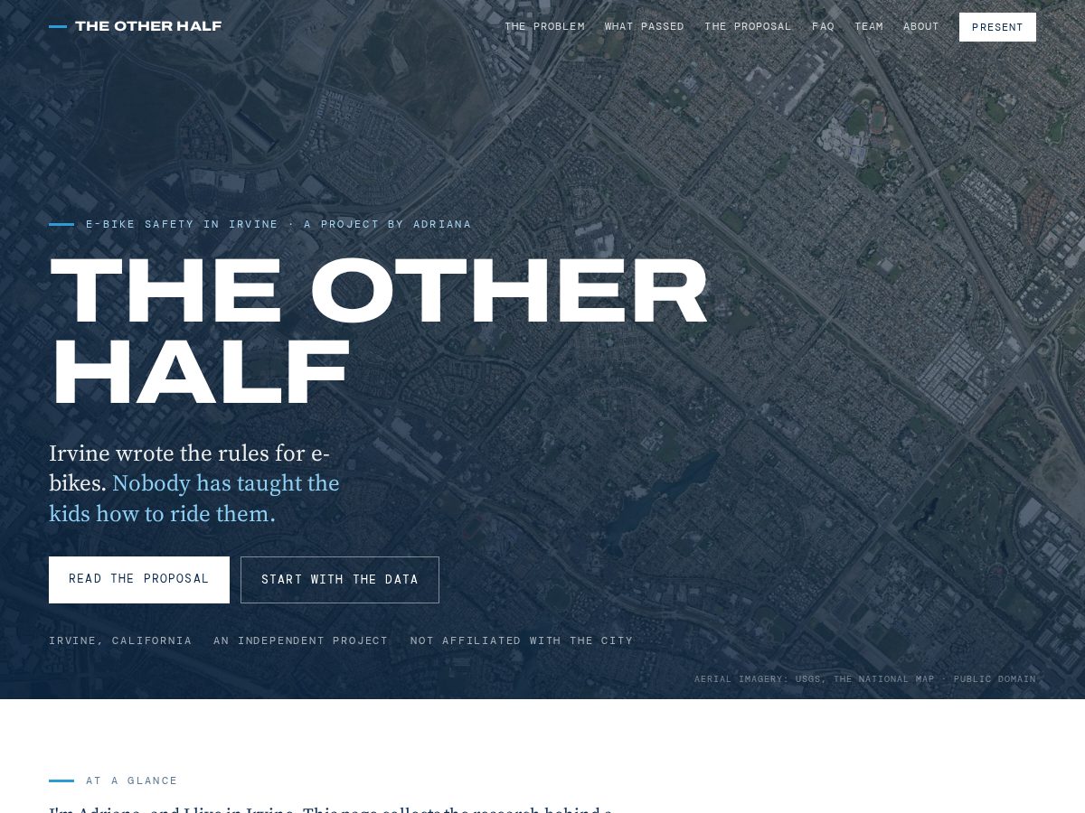 Landing-page snapshot of adriana4saferide.com