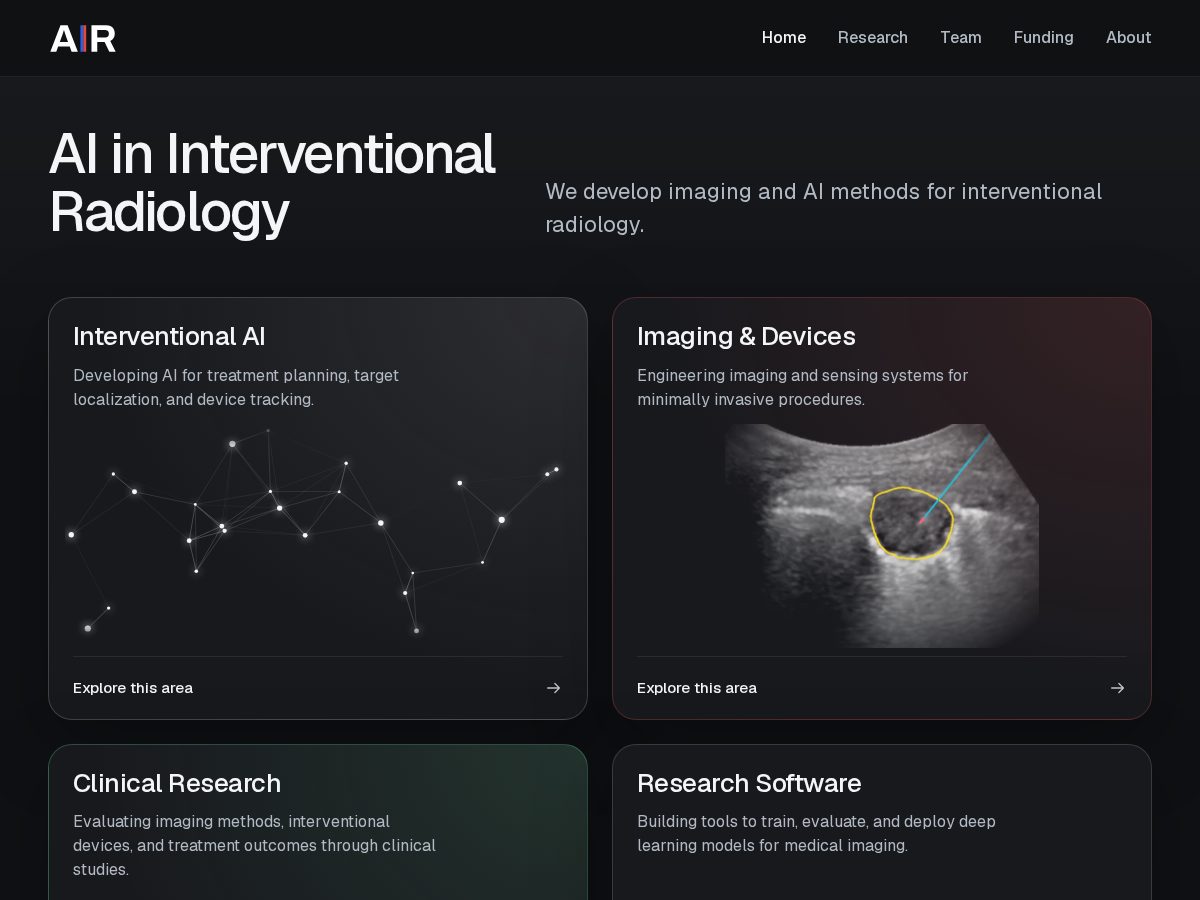 Landing-page snapshot of ai-ir.org