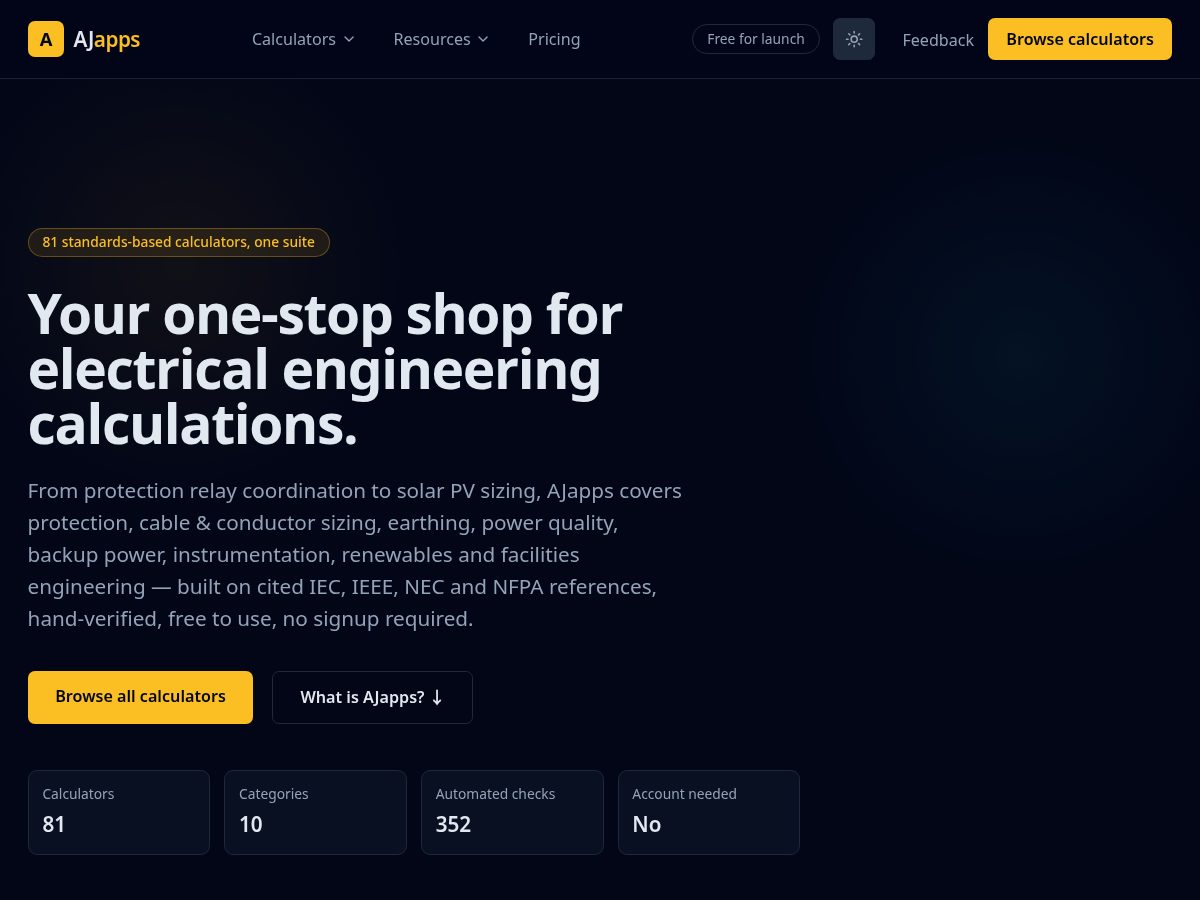 Landing-page snapshot of ajpowerapps.com