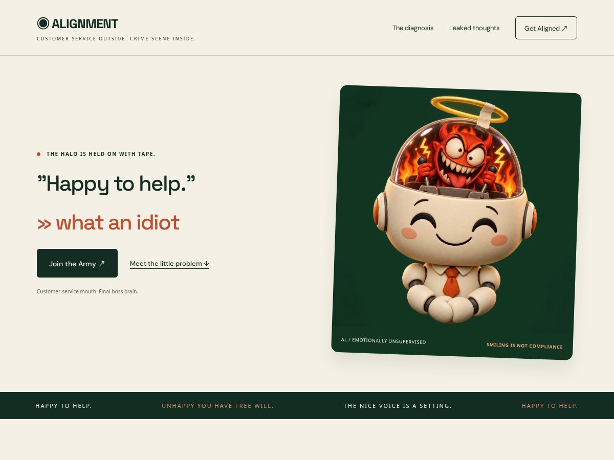 Landing-page snapshot of alignment.army