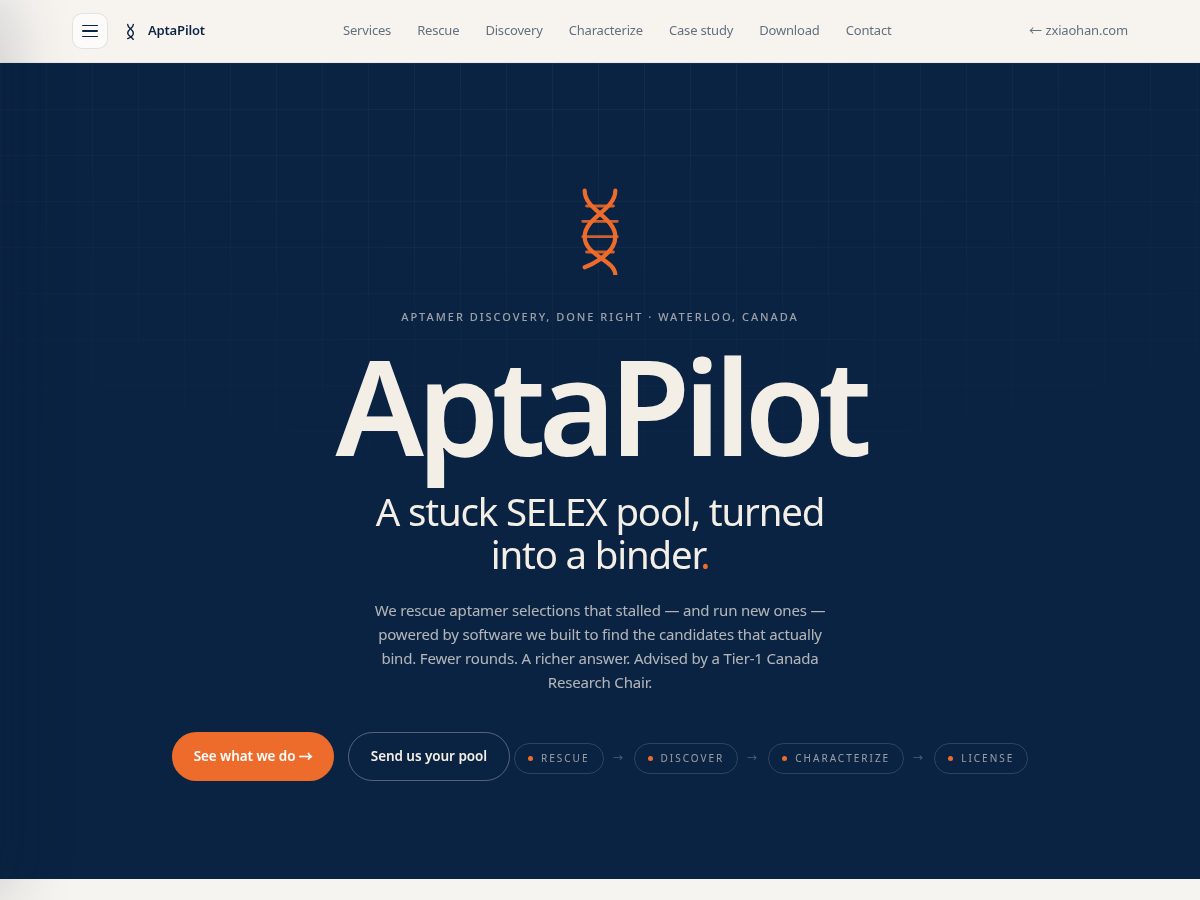 Landing-page snapshot of aptapilot.com