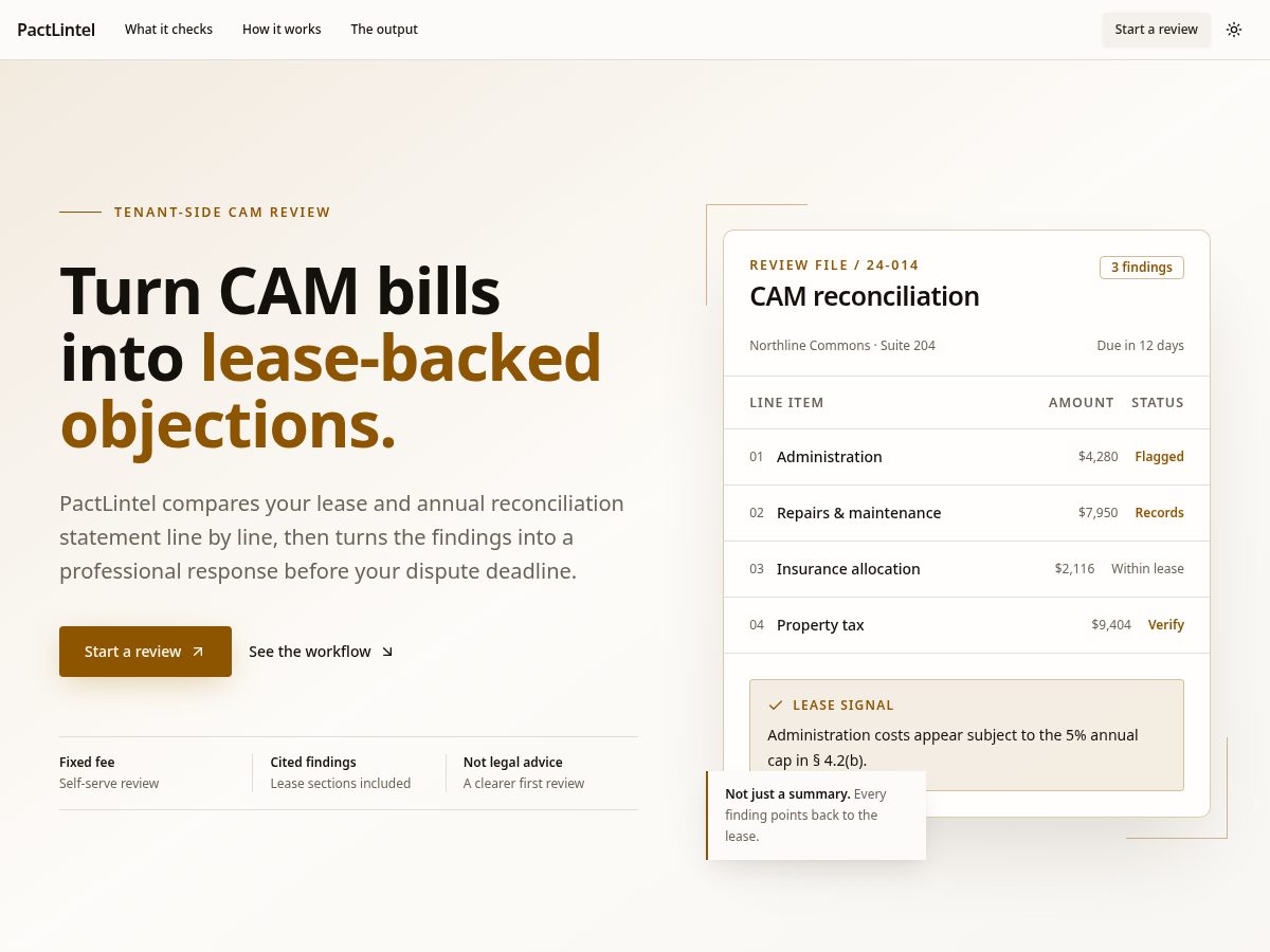 Landing-page snapshot of cam-audit.com