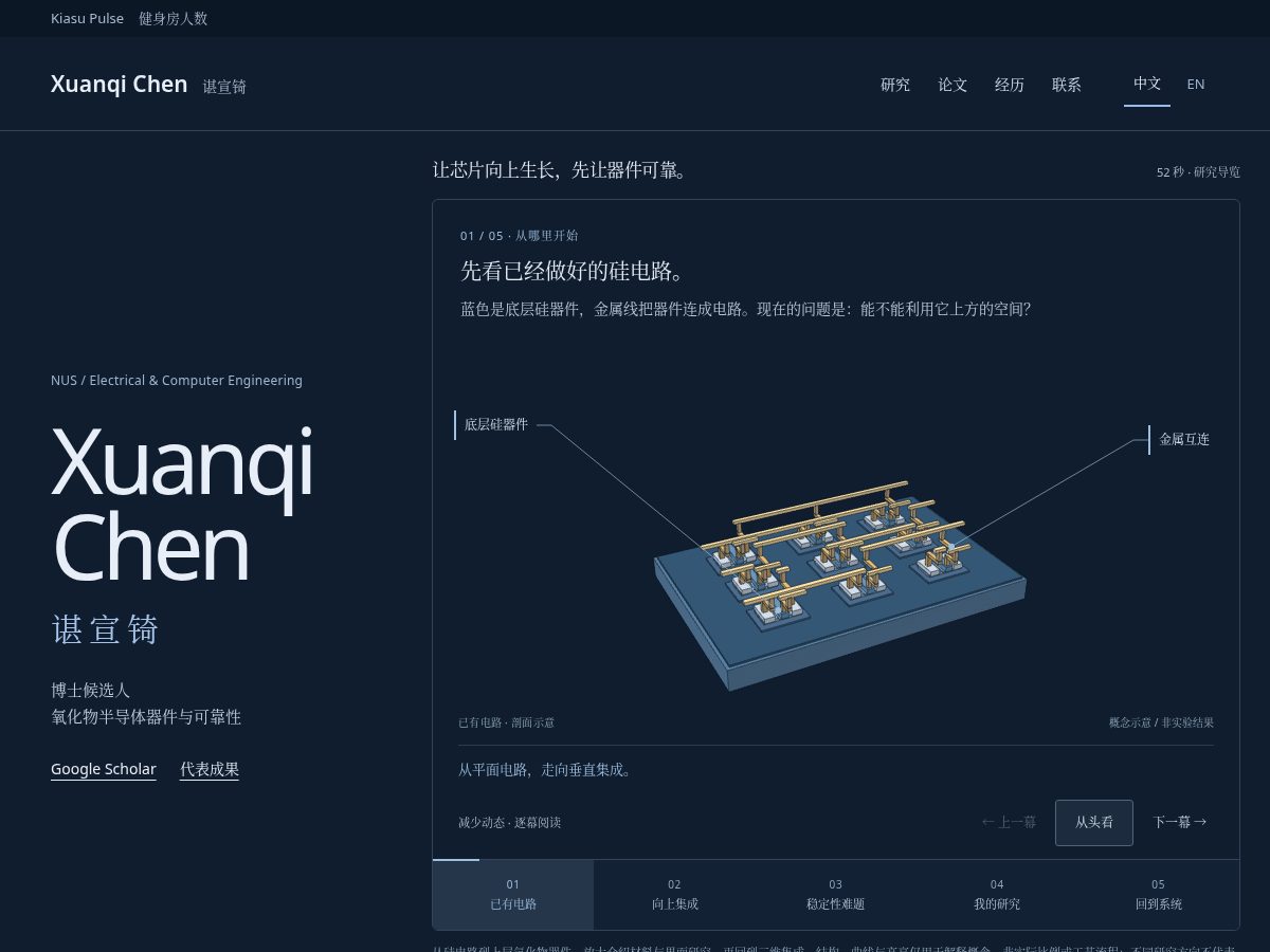 Landing-page snapshot of chenxuanqi.com