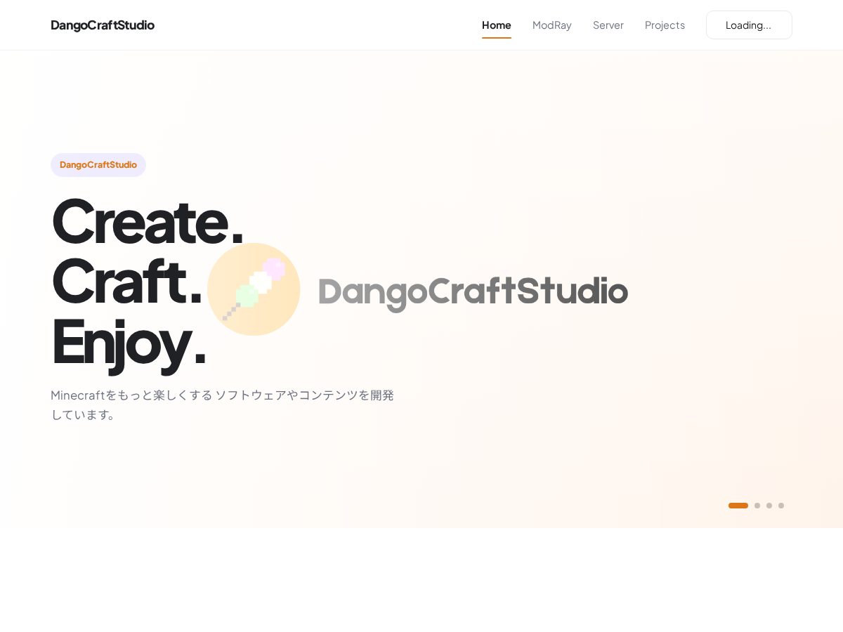 Landing-page snapshot of dangocraftstudio.com
