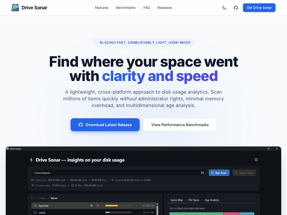 Landing-page snapshot of drivesonar.download