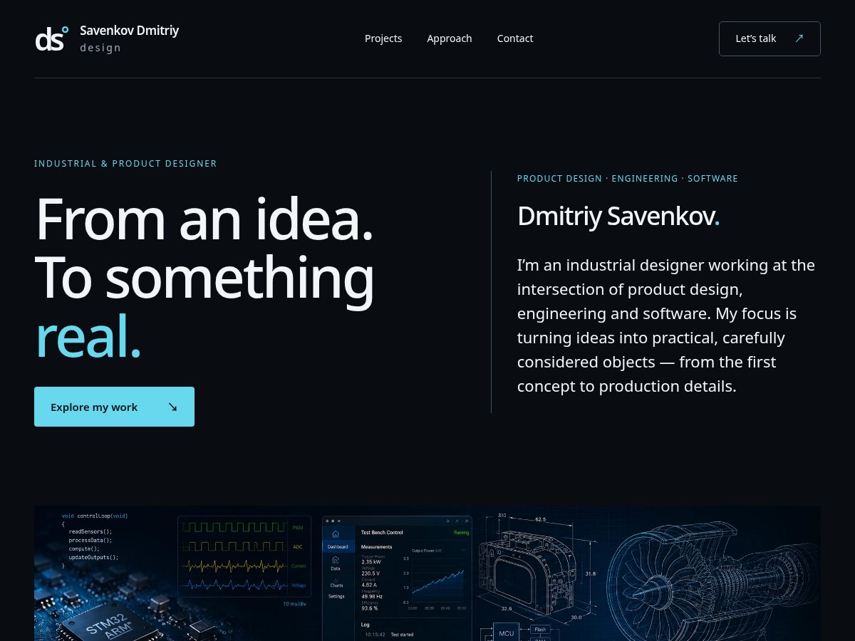 Landing-page snapshot of dsavenkov.dev