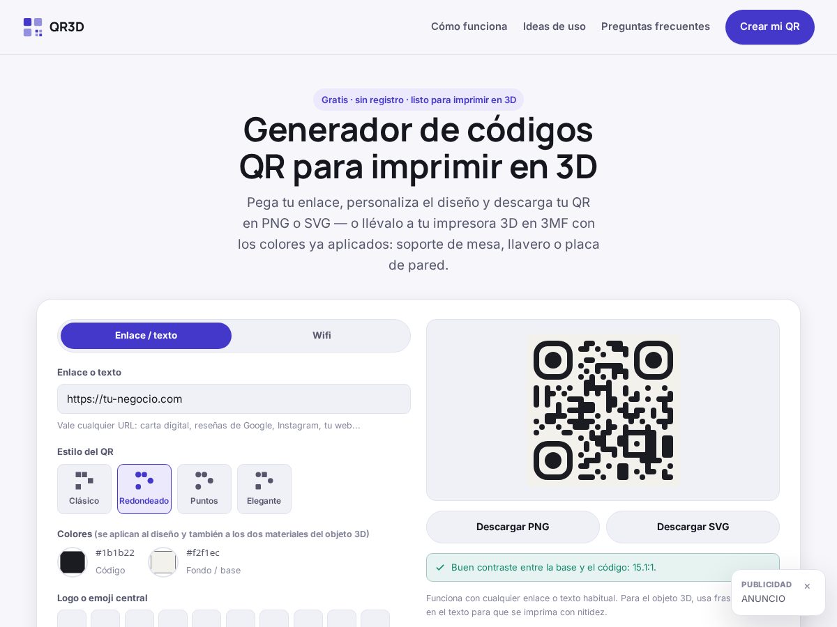 Landing-page snapshot of ezqrsv.com
