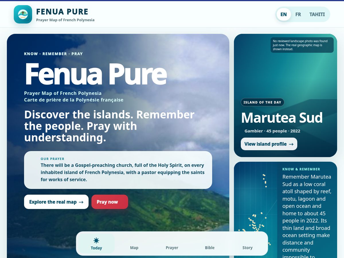 Landing-page snapshot of fenuapure.app