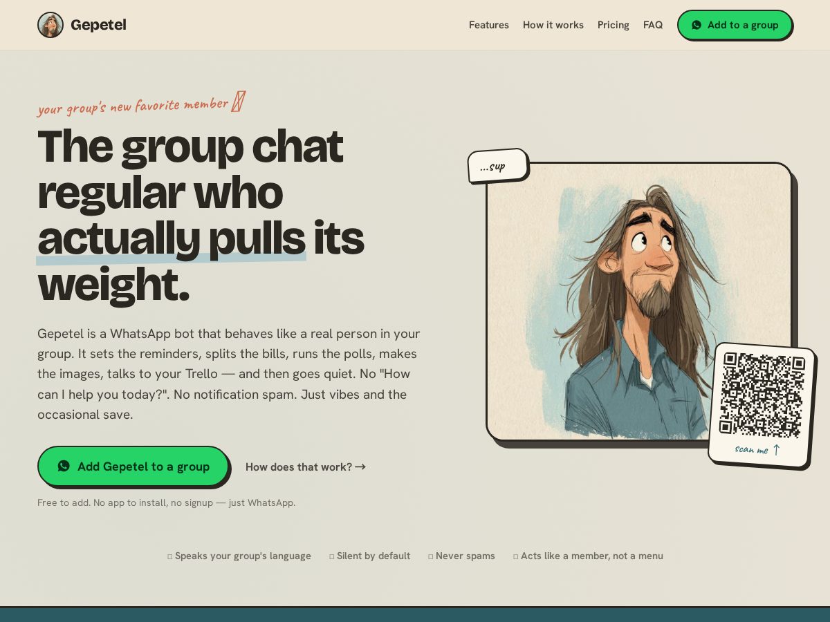 Landing-page snapshot of gepetel.com