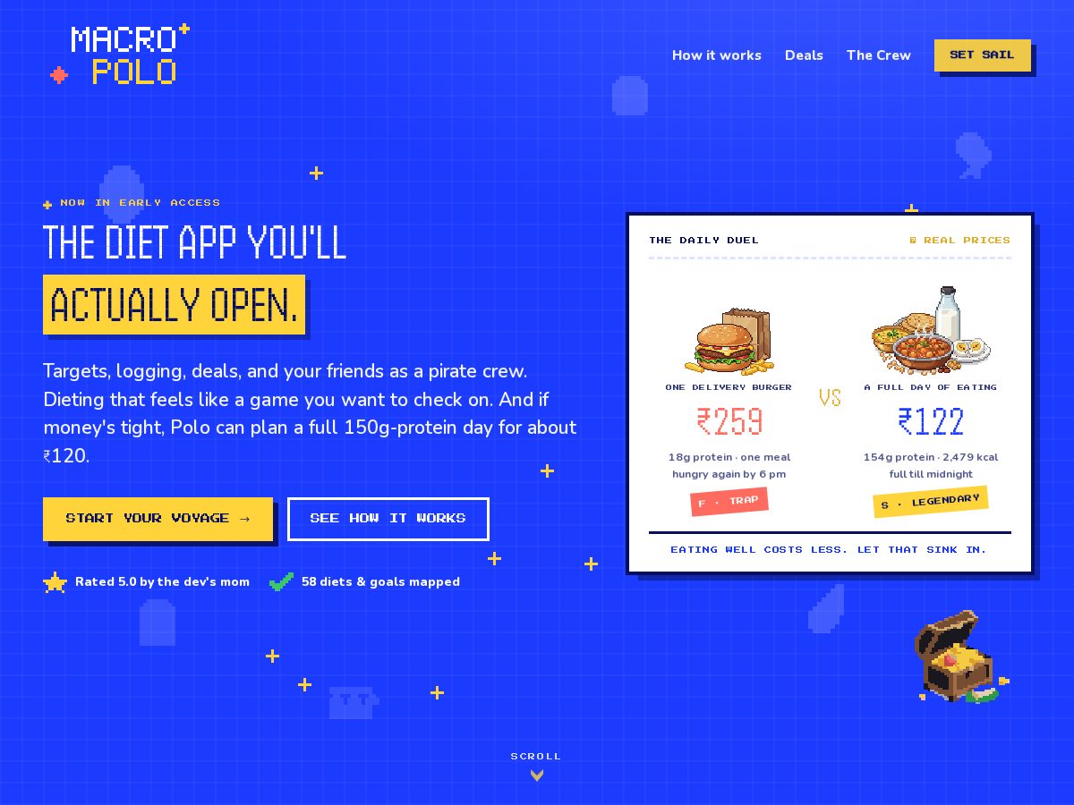 Landing-page snapshot of getmacropolo.com