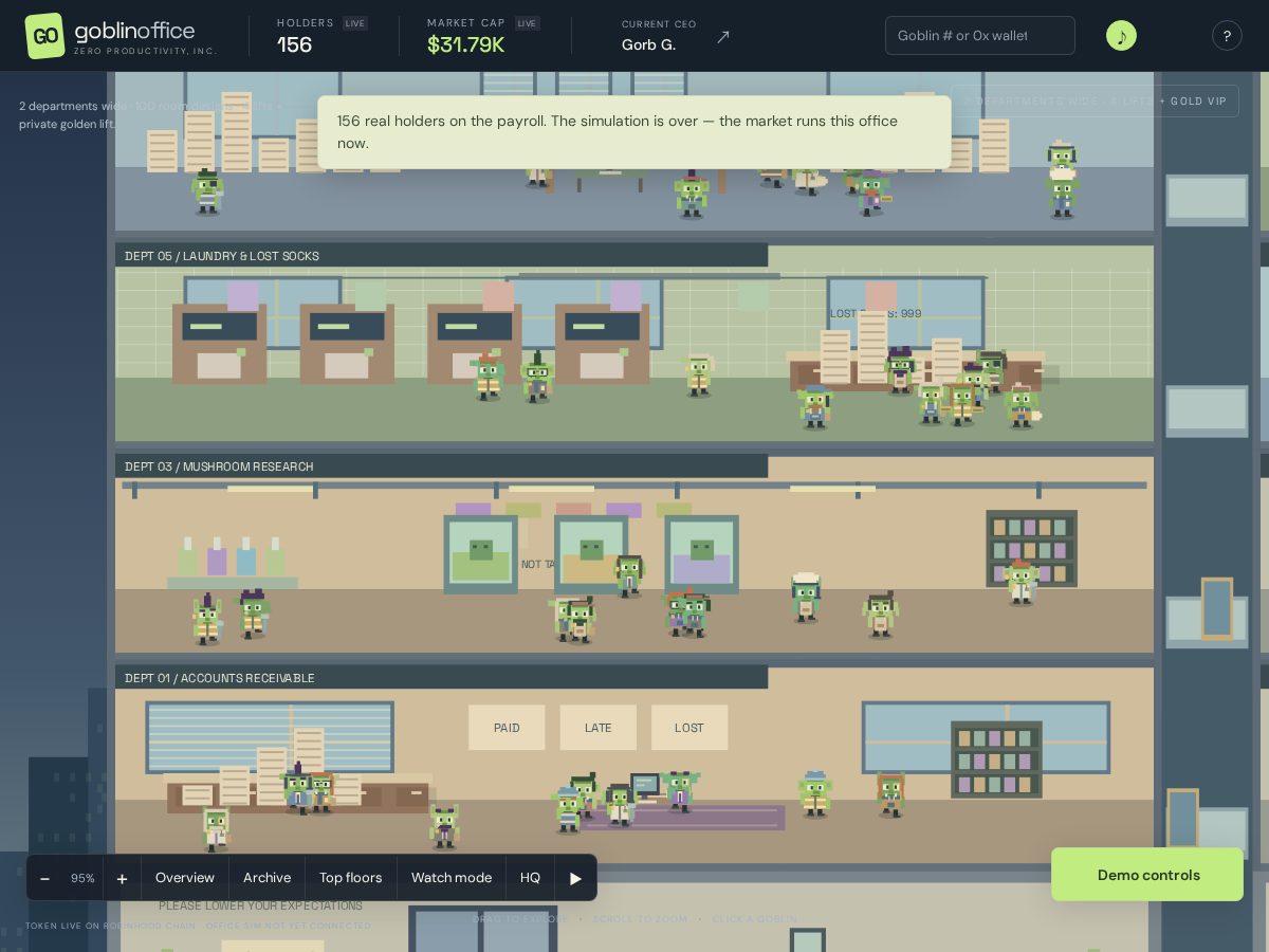 Landing-page snapshot of goblinoffice.fun