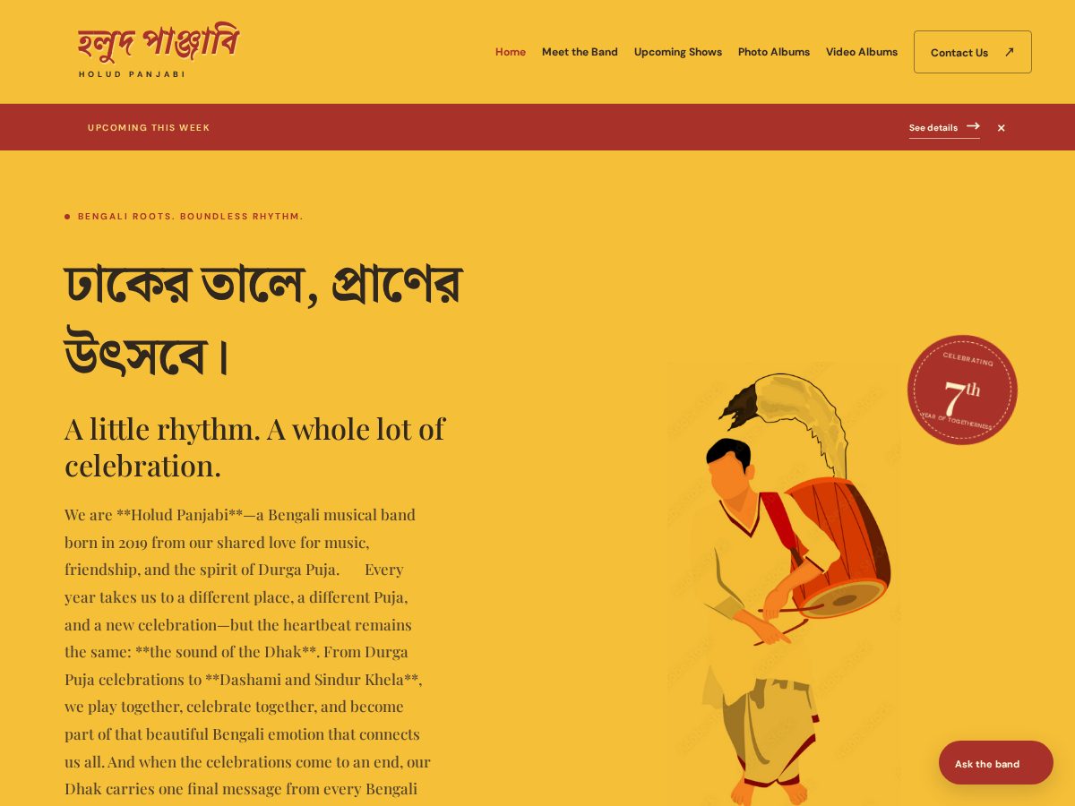 Landing-page snapshot of holud-panjabi.com