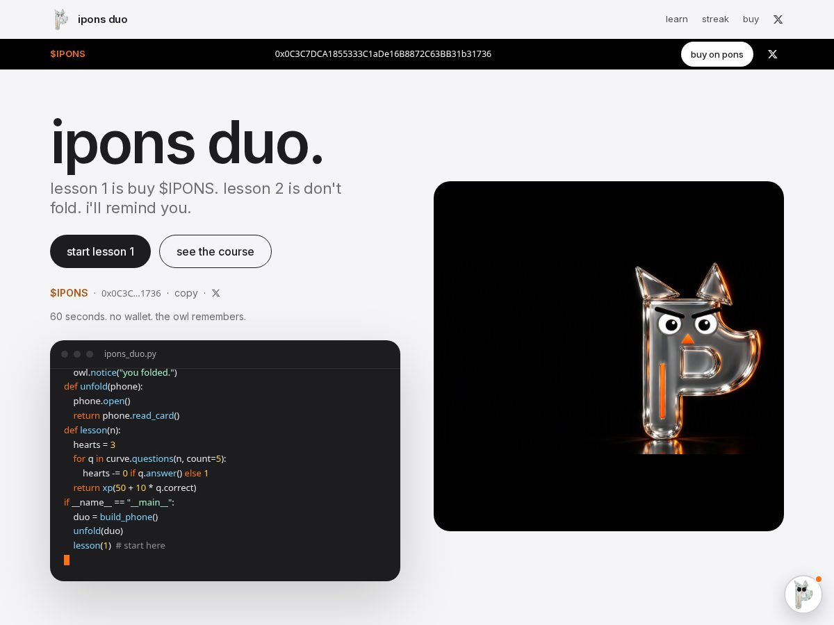 Landing-page snapshot of iponsduo.xyz