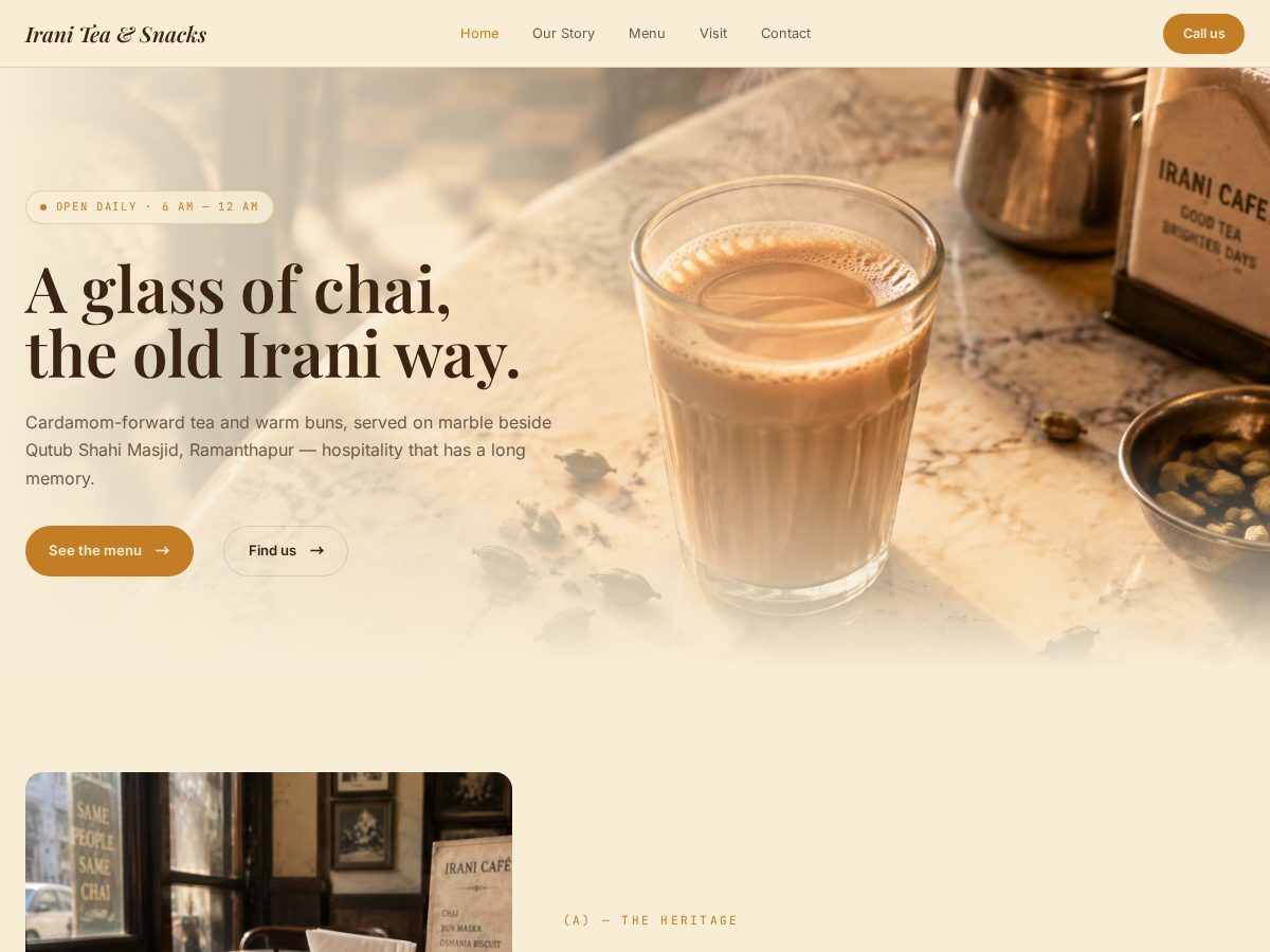 Landing-page snapshot of iraniteatreats.shop