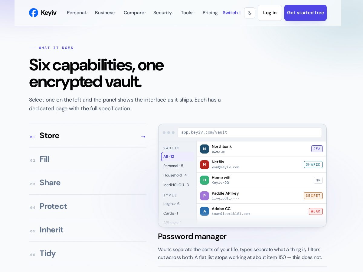 Landing-page snapshot of keyiv.com