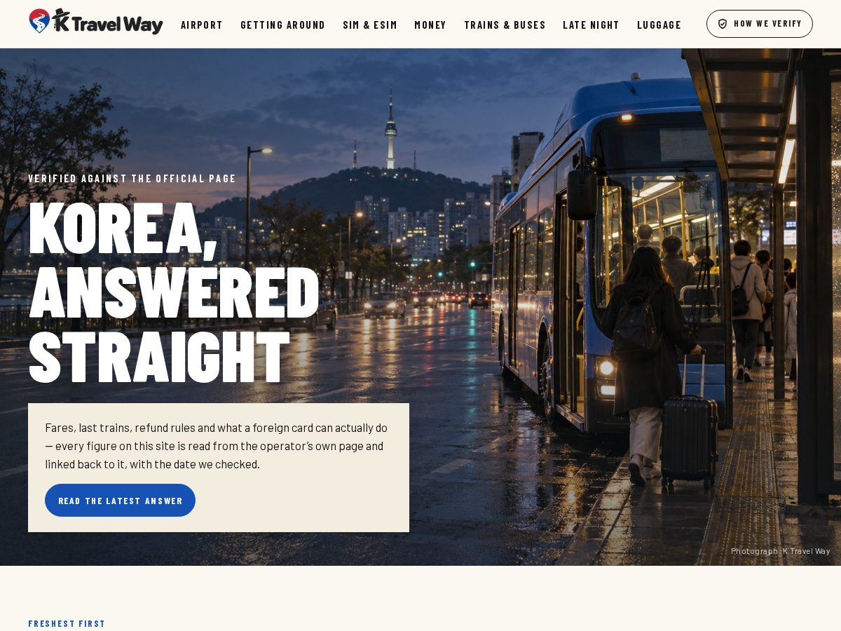 Landing-page snapshot of ktravelway.com