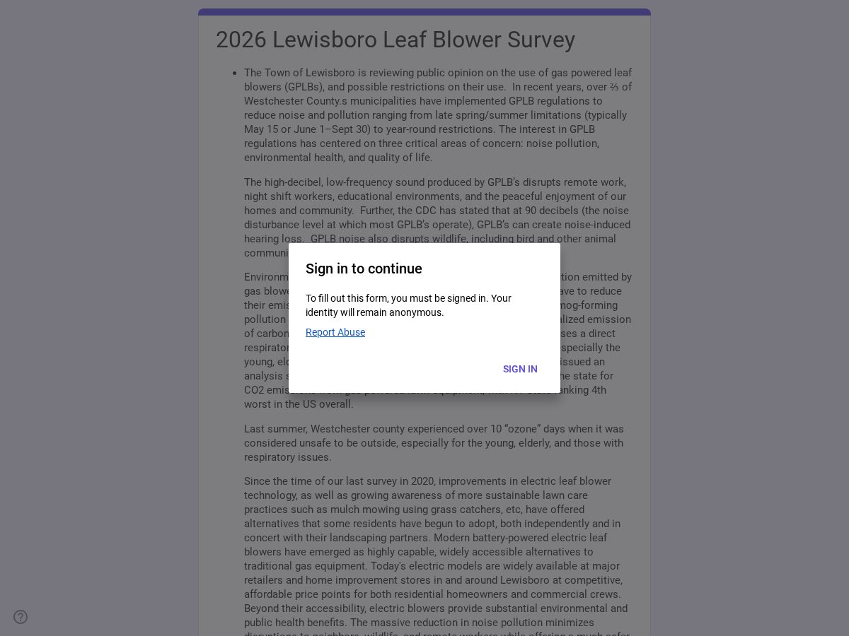 Landing-page snapshot of lbsurvey.info