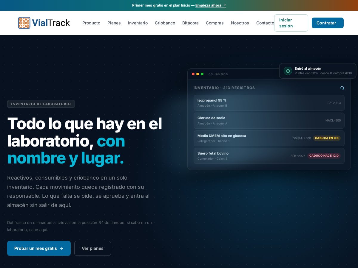 Landing-page snapshot of loci-lab.tech