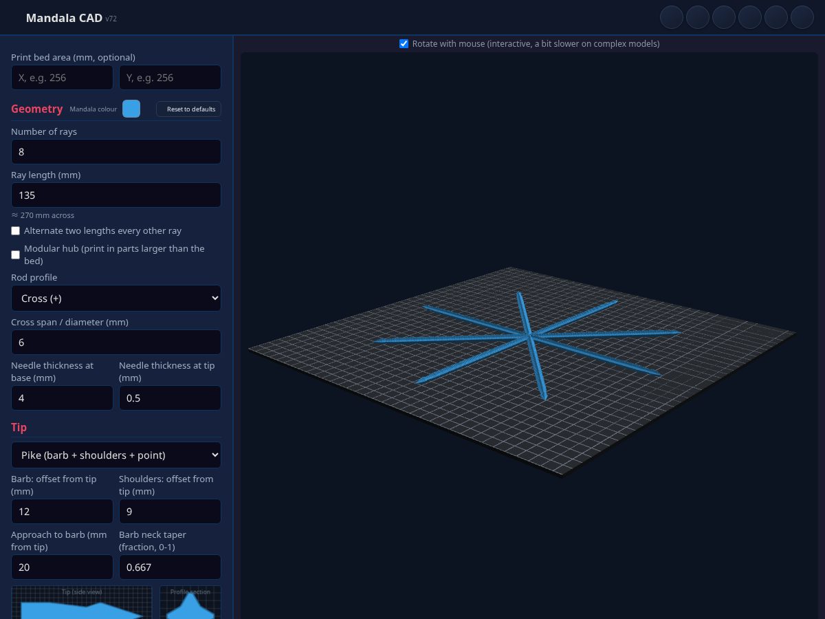 Landing-page snapshot of mandalacad.com