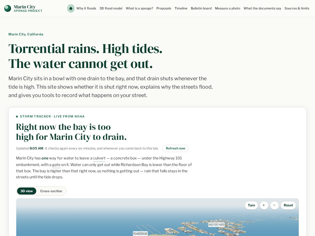 Landing-page snapshot of marincitysponge.com