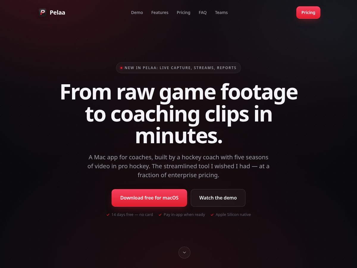 Landing-page snapshot of meetpelaa.com