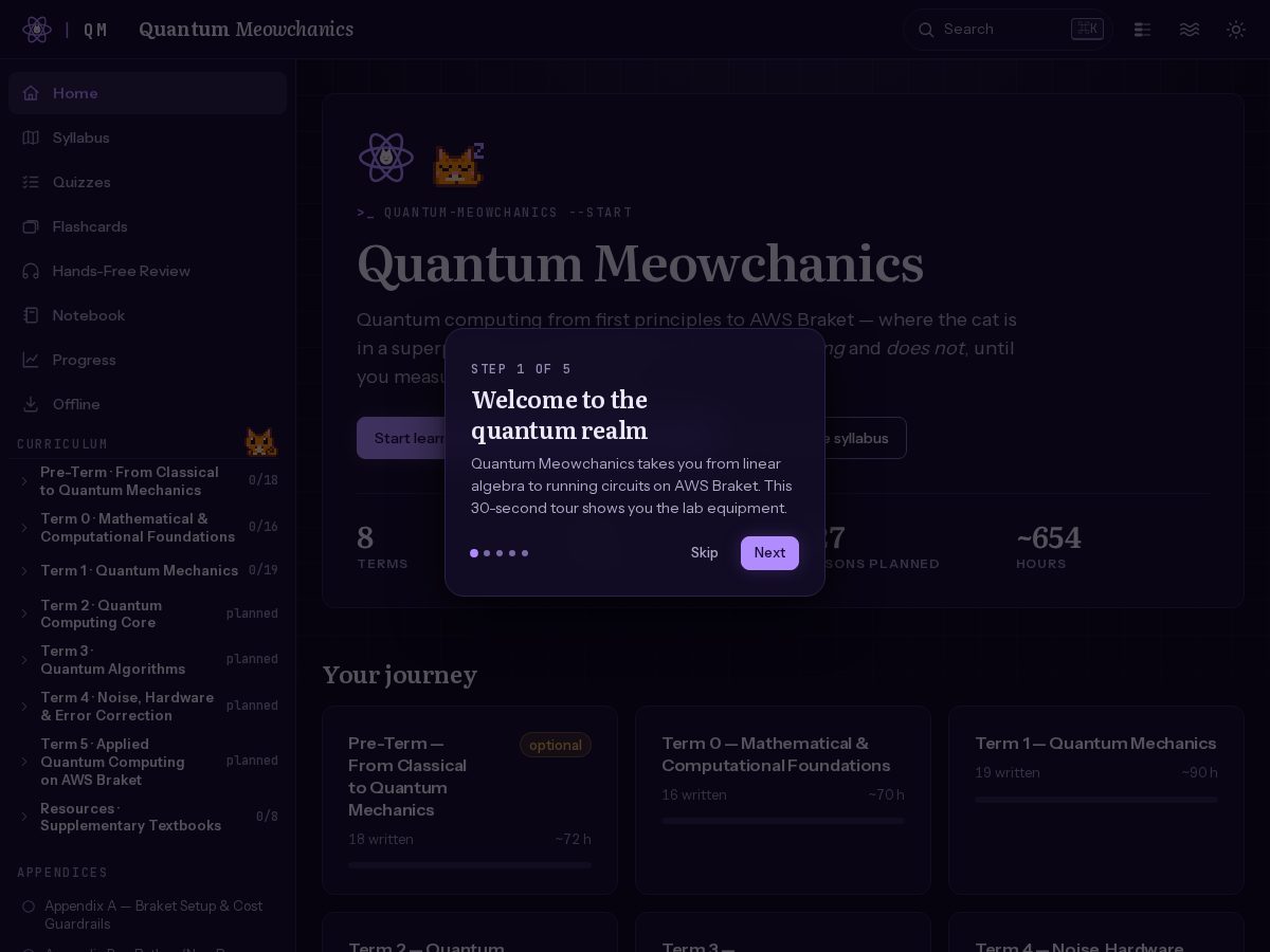 Landing-page snapshot of meowchanics.org