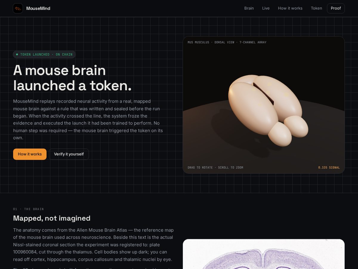 Landing-page snapshot of mouseminds.app