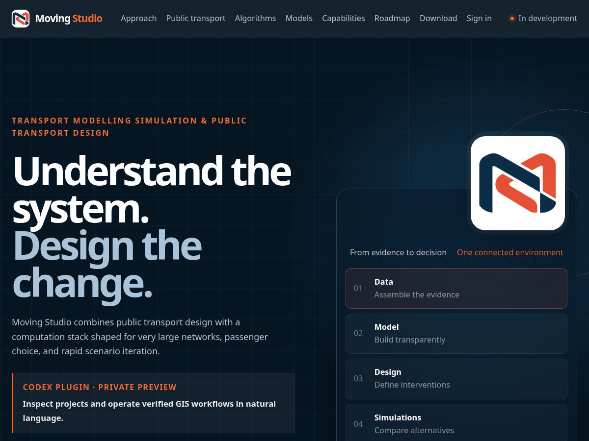 Landing-page snapshot of movingstudio.app