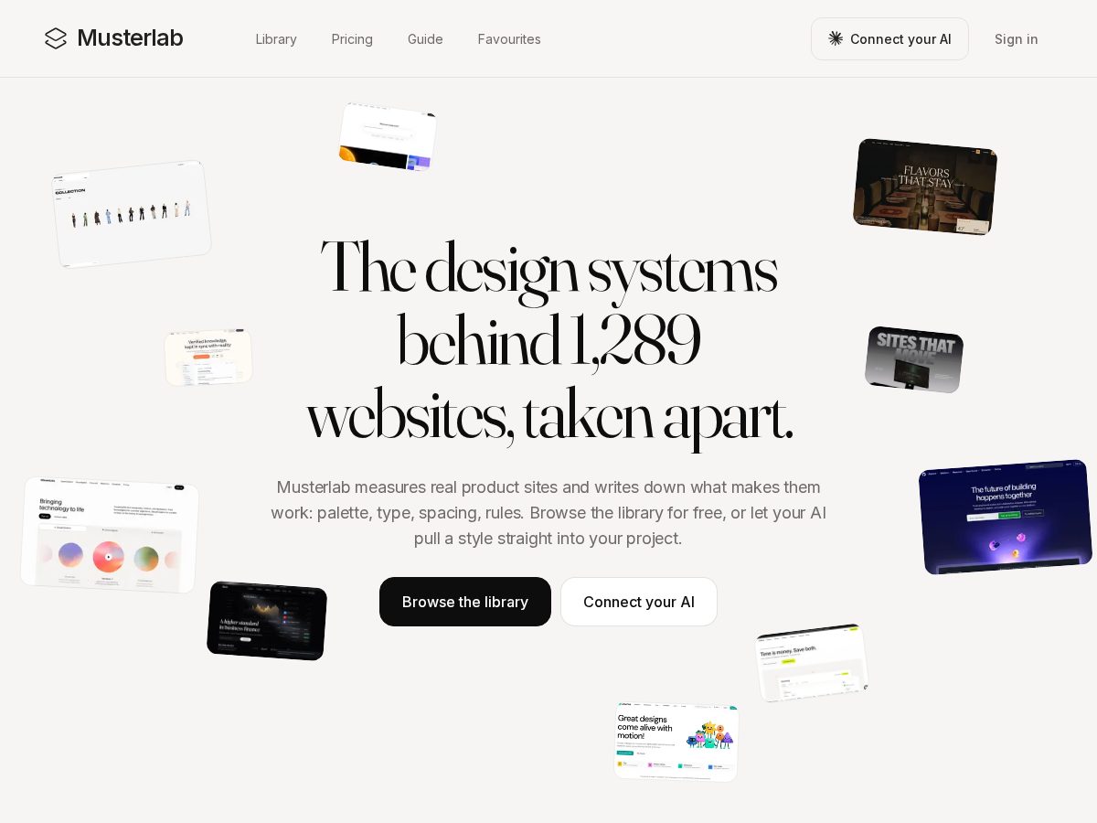Landing-page snapshot of musterlab.space