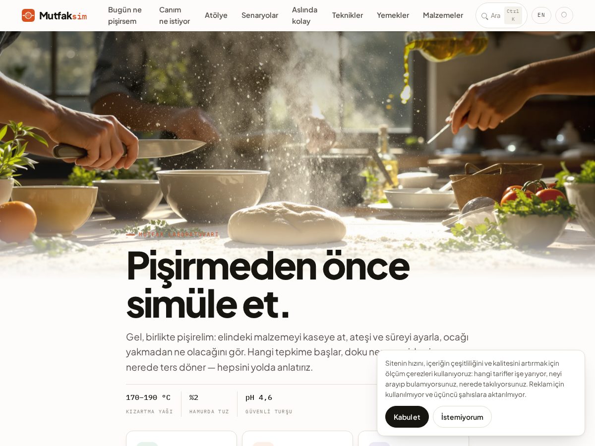 Landing-page snapshot of mutfaksim.com