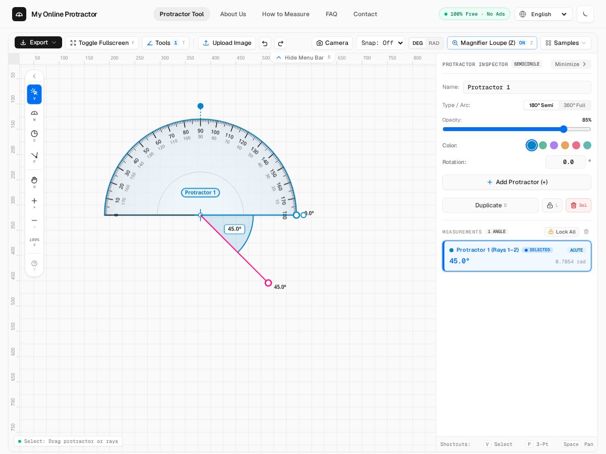 Landing-page snapshot of myonlineprotractor.com