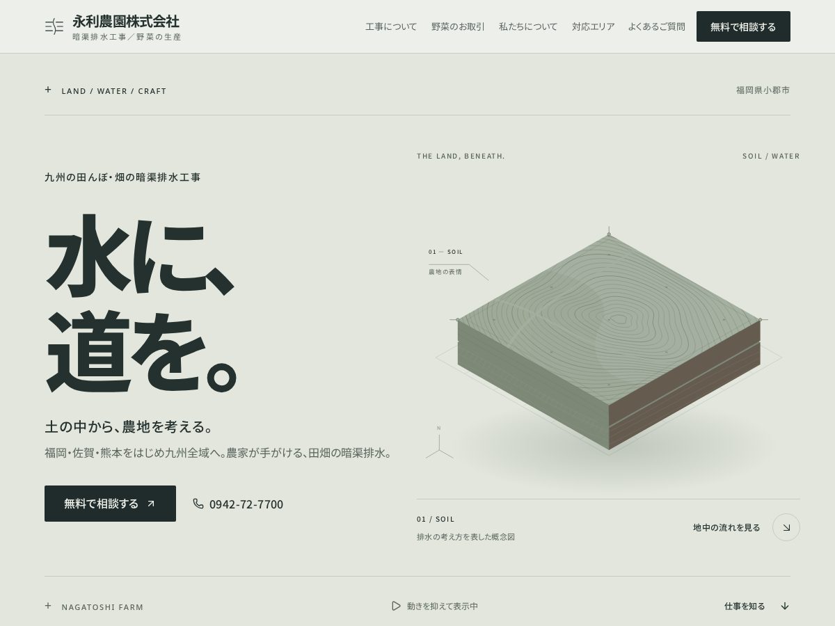 Landing-page snapshot of nagatoshifarm.net