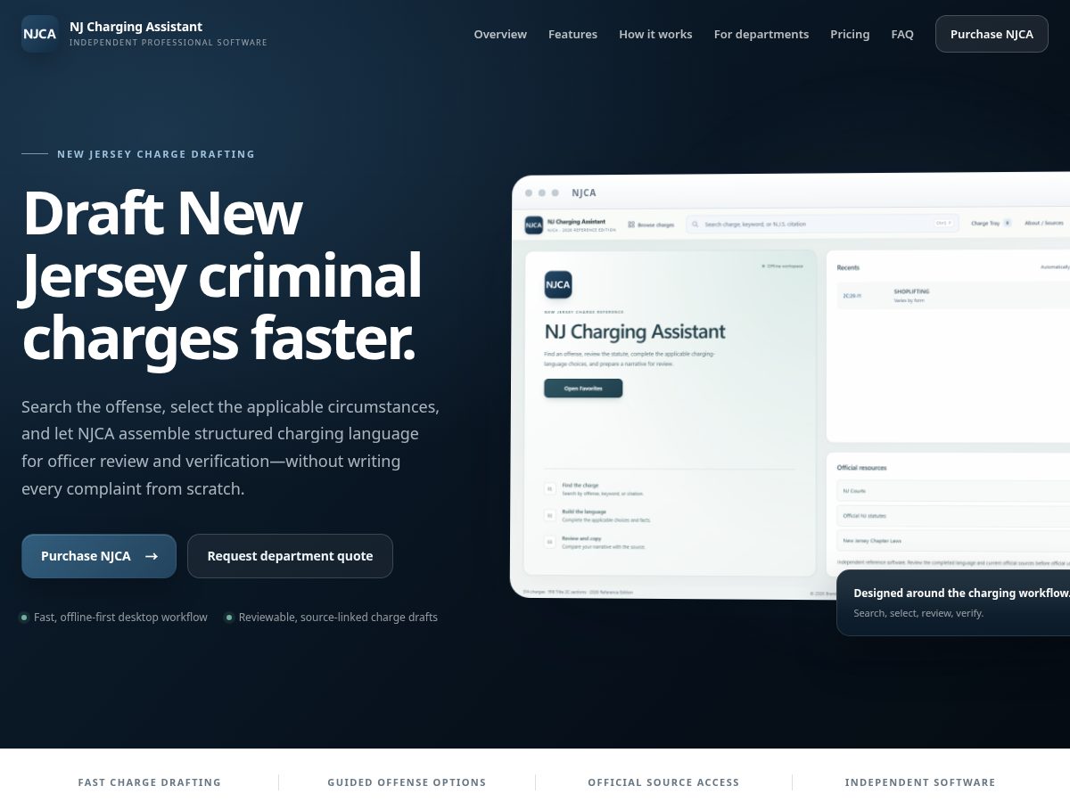 Landing-page snapshot of njca.store