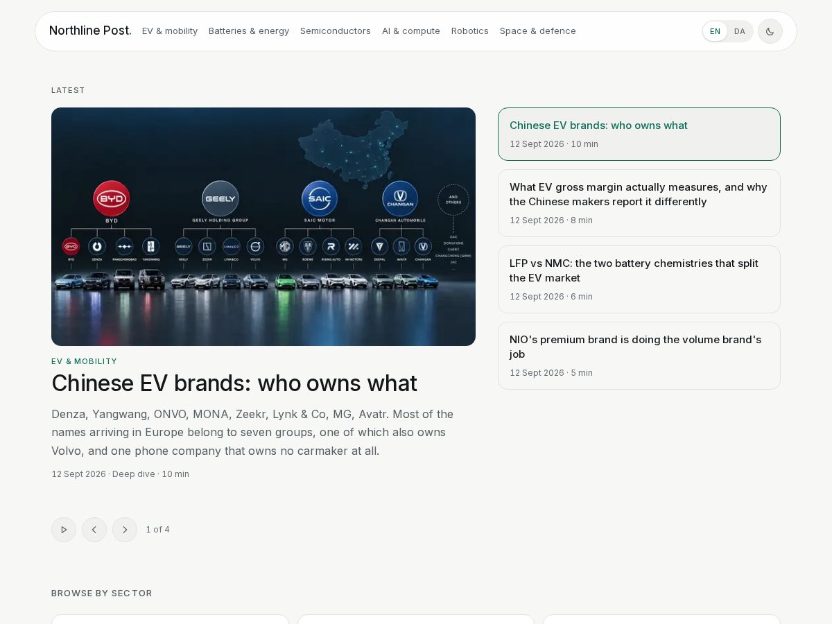 Landing-page snapshot of northlinepost.com