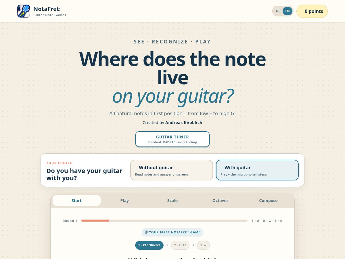 Landing-page snapshot of notafret.com