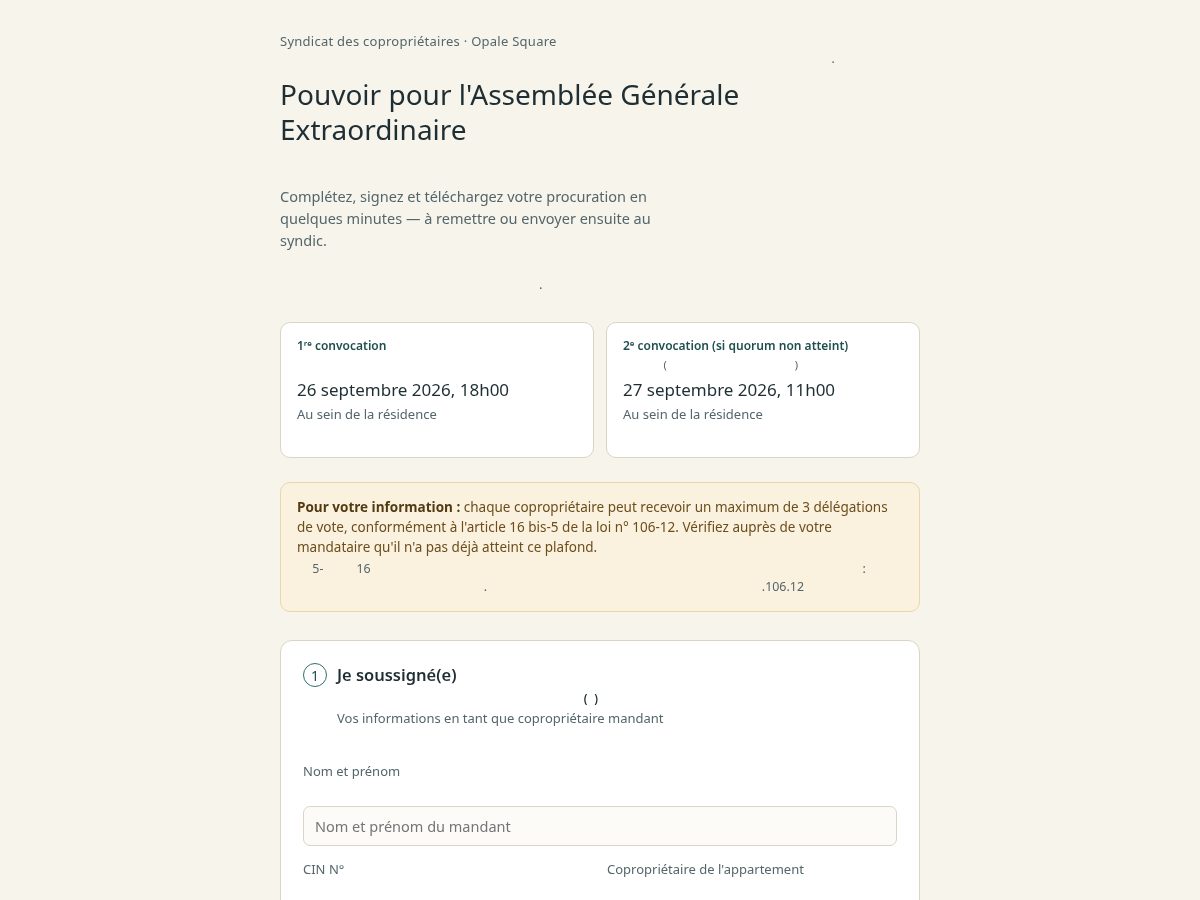 Landing-page snapshot of opalesquaresyndic.com