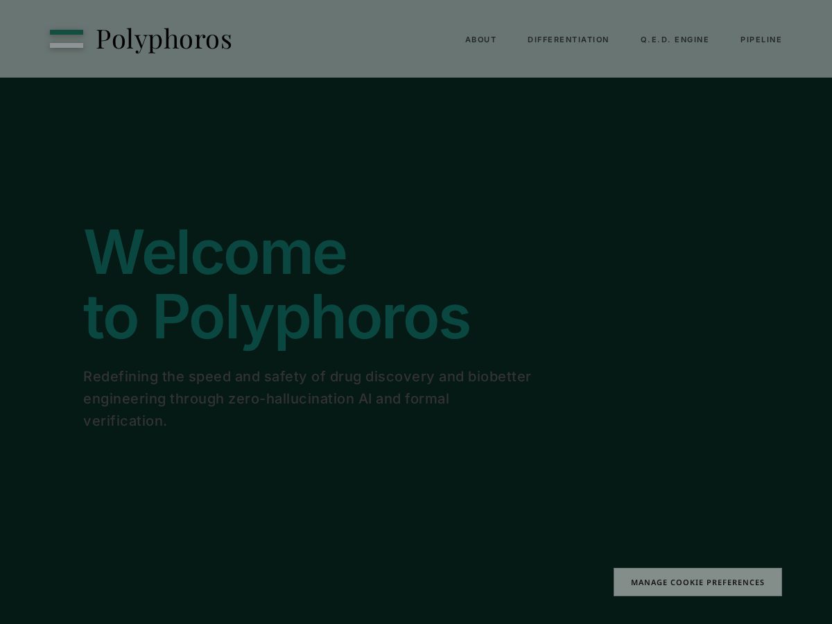 Landing-page snapshot of polyphoros.com