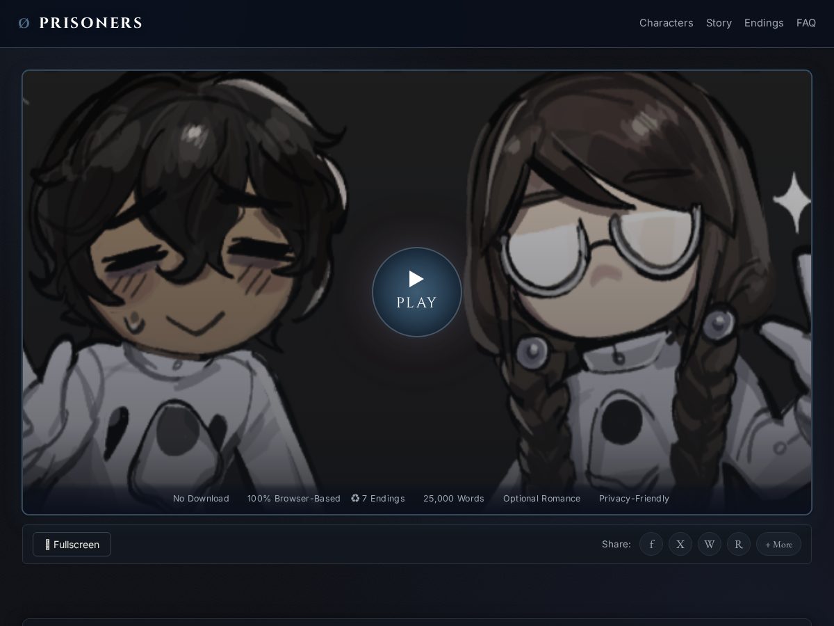 Landing-page snapshot of prisonersvn.com