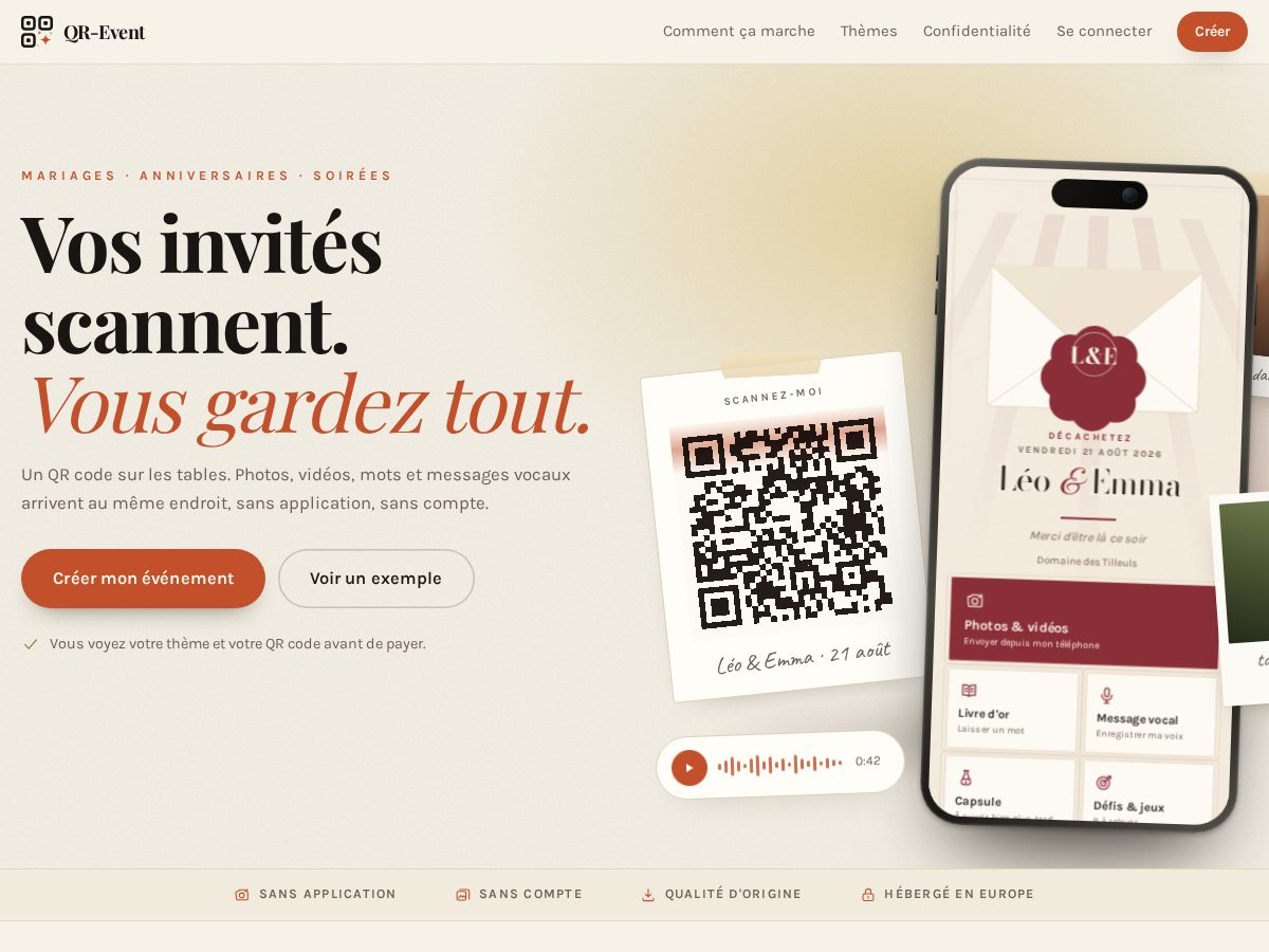 Landing-page snapshot of qr-event.site