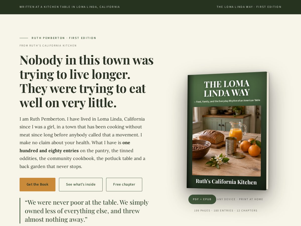 Landing-page snapshot of ruthsbooks.com