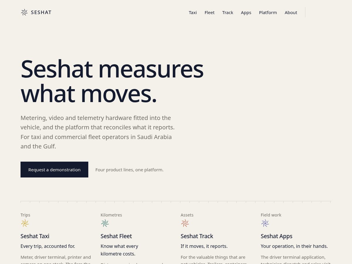 Landing-page snapshot of seshat.world