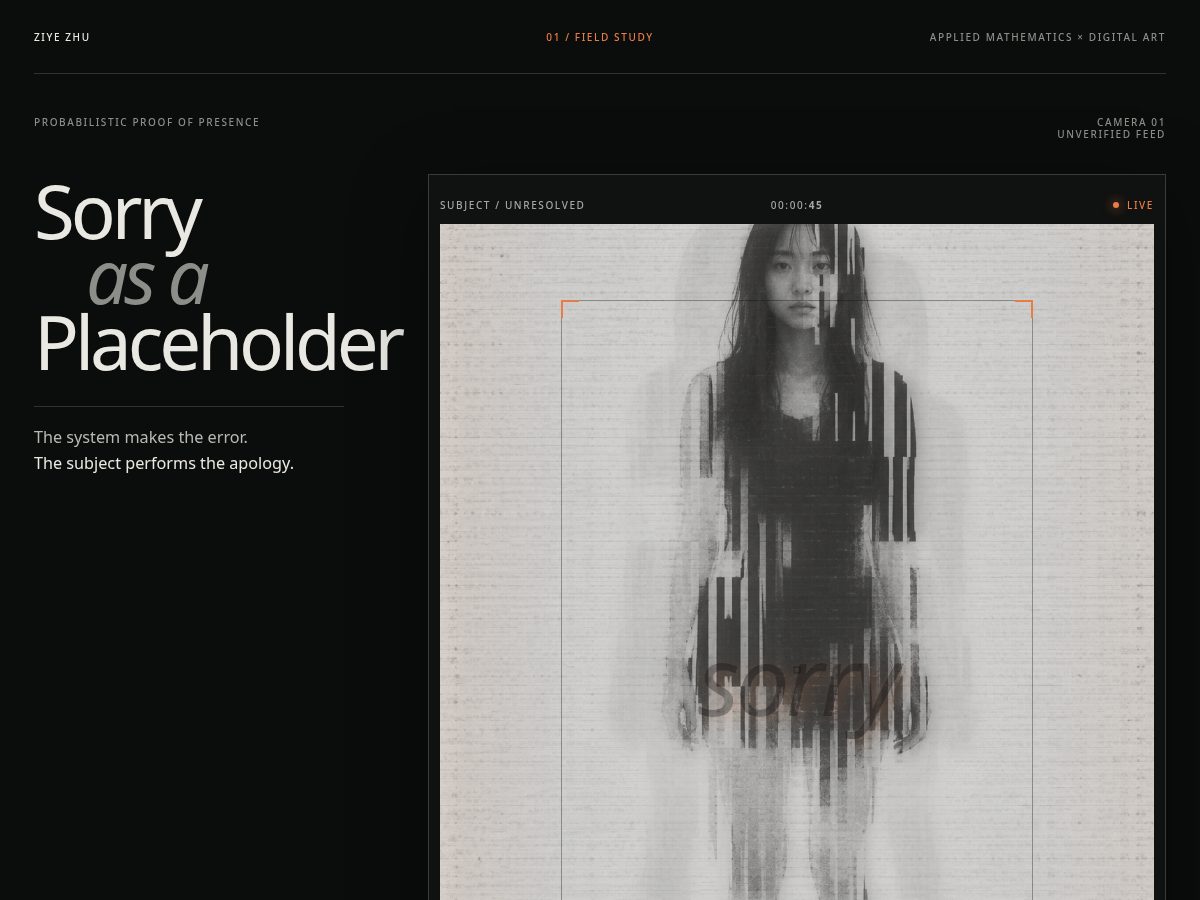 Landing-page snapshot of sorryasaplaceholder.com