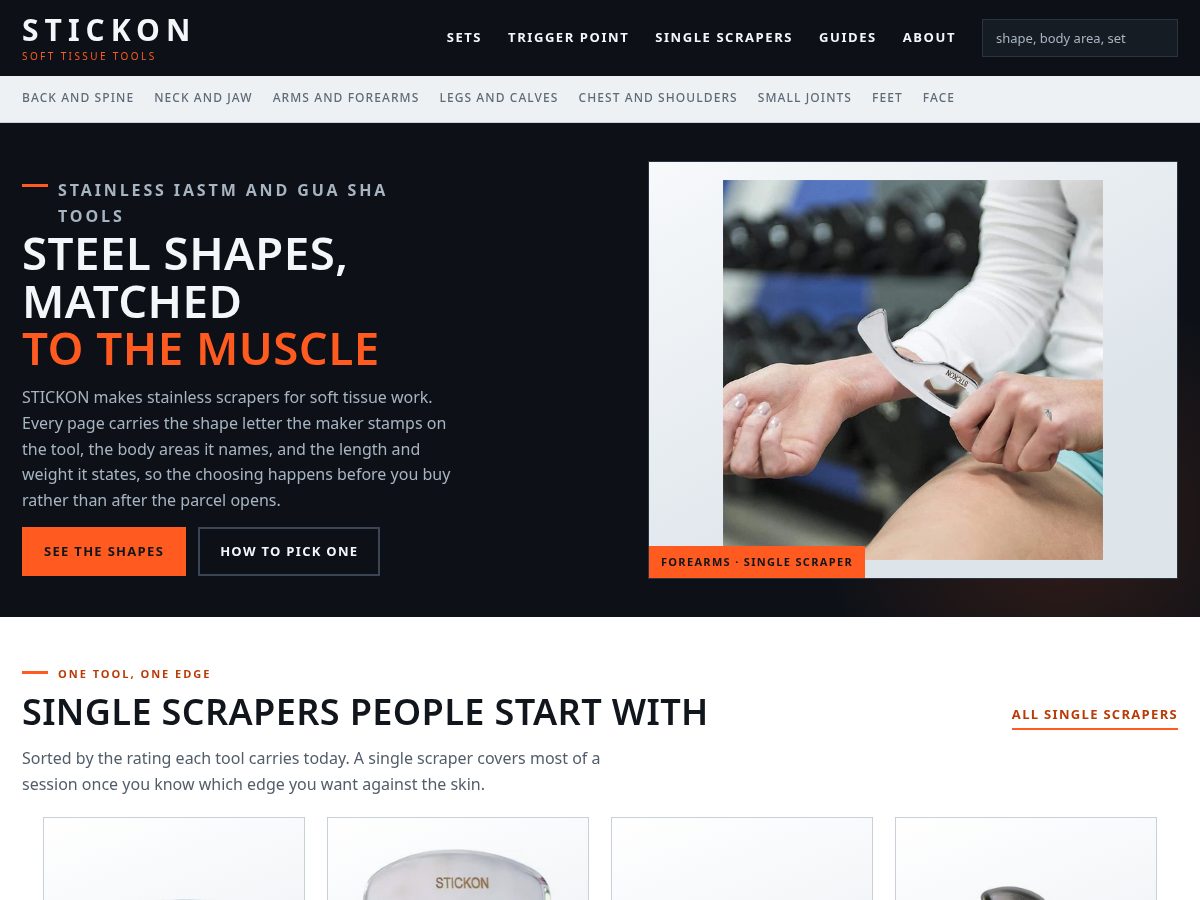 Landing-page snapshot of stickon.org